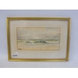 HENRY MOORE - Coastal scene, watercolour, 16 x 11".