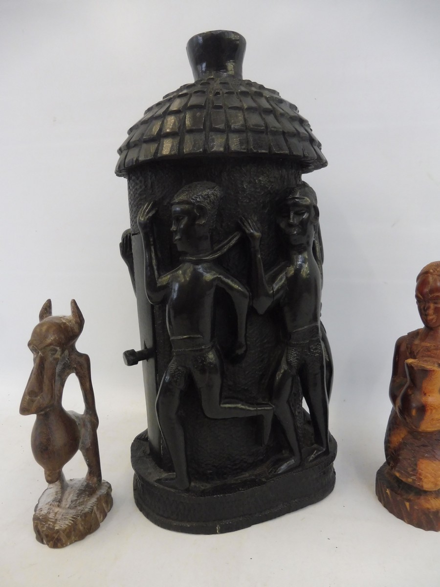 Three Nigerian tribal carvings. - Image 2 of 2