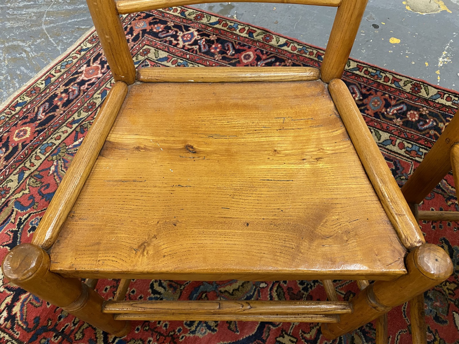 A pair of early 19th Century ash and elm country chairs, stamped with maker's initials. - Image 2 of 4