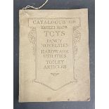 A rare surviving catalogue of 'British made toys, fancy novelties, hardware utilities and toilet
