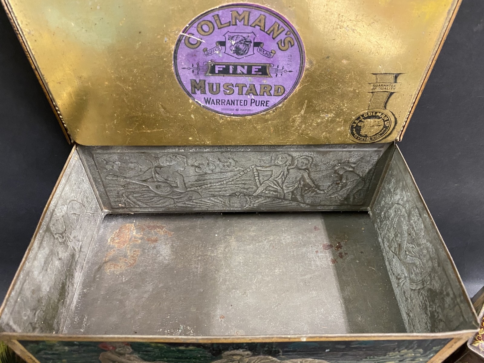 Two large scale Colman's Mustard tins and two others. - Image 6 of 7