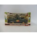 A boxed Britains circa 1970s Military model 9782 British Land Rover plus figures, box fair for