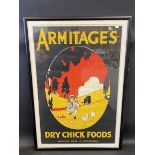 An Armintage's Dry Chick Foods pictorial poster with artwork by 'Barbara' depicting a young girl