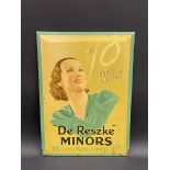A 'De Reszke' Minors pictorial celluloid covered tin showcard issued by Godfrey Phillips Ltd, London