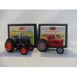 Britains Vintage Tractor Series - David Brown 900 and Fordson E27N Major, both boxed in near mint