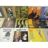 A quantity of American Jazz records including Louis Armstrong.