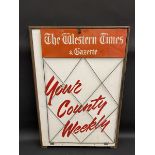 A Western Times & Gazette newspaper advertising board, 21 3/4 x 33".