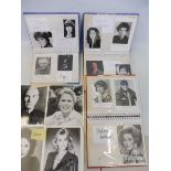 Three albums of autographs, including Ray Clements, Peter Vaughan, Donald Sutherland, Alan