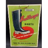 A Bullseye Boots pictorial showcard of bright colour and in good condition, 11 x 16".