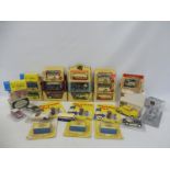 A quantity of boxed die-cast models including Matchbox, Lledo etc.