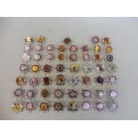 A tray of Fire Brigade badges, various counties.