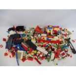 A quantity of 1970s and later Lego to include railway, also some other building blocks.