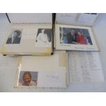 Three albums of autographs including John Cleese, James Bolam, Brian Blessed, John Thaw, Emma