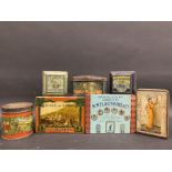 A small group of mostly cigarette tins to include Salmon & Gluckstein etc.