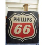 A very large scale original diner/motel Route 66 aluminium advertising sign for Route 66, in