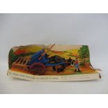 A Britains horse and tumbrel type cart, unusual foreign release, on inner card only.