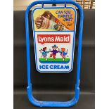 A 1980s Lyons Maid Ice Cream double sided swing sign, 23 1/2 x 47".