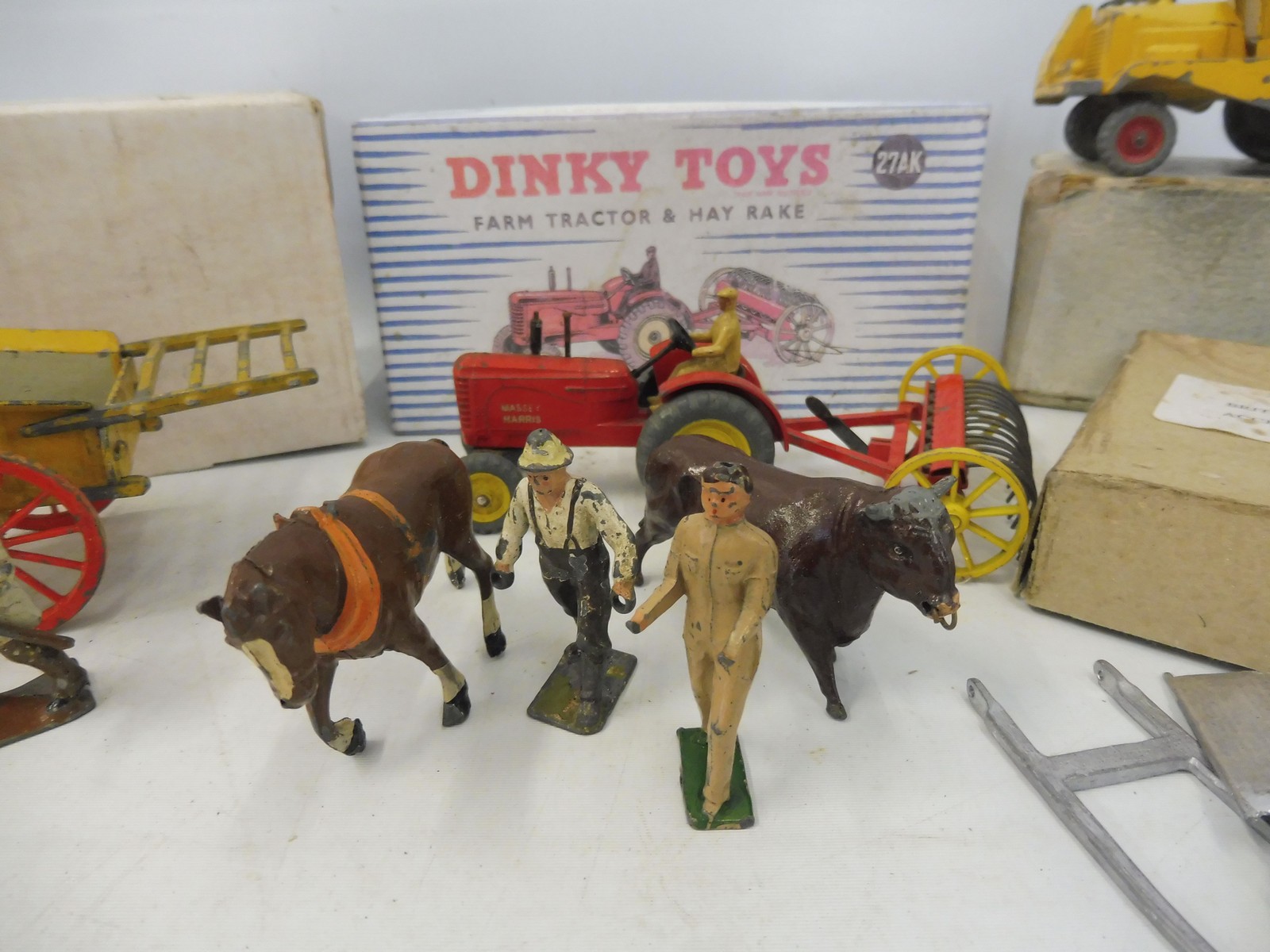 A selection of Britains farm and Dinky, to include a farm tractor and hay rake in a reproduction - Image 2 of 4