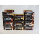 Eleven boxed Corgi James Bond model cars.