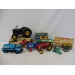 An assortment of mainly agricultural boxed models plus some loose including Britains.