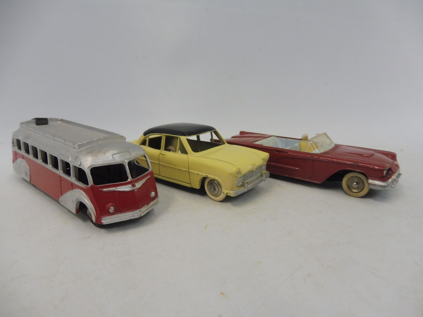 Three French Dinkys , Simca Versailles, Ford Thunderbird and Autocar Isobloc, all excellent. - Image 2 of 3