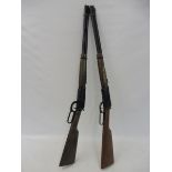 Two childrens wild west-style pellet rifles, stamped Daisy Rogers, USA.