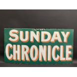A Sunday Chronicle rectangular enamel sign, 30 x 15".