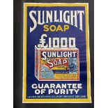 A Sunlight Soap pictorial packet advertising poster, 20 x 30".
