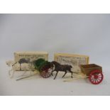 An early boxed Britains milk float and horse, model appears in playworn condition, plus a boxed farm