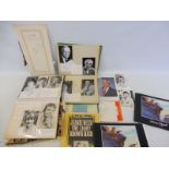 Two albums of assorted autographs, plus some loose, Desmond Llewelyn, George Baker, Walter