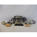 A selection of assorted die-cast and other models including a Schuco clockwork tinplate Mercedes