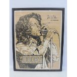 A framed The Doors featuring Jim Morrison 1981 copyrightK. Chillis advertising poster.