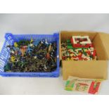 A tray of military plastic soliders and vehicles to include Britains super deetail.