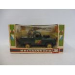A circa 1976 Britains military Land Rover with figures, model in near excellent condition, no.
