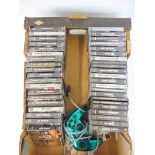 A quantity of Playstation games, approx. 40 plus a controller.