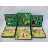 Britains Home Farm Series - 8708 Windmill set, 8706 Forge set, 8705 Farmyard set, circa 1994,