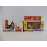 Two boxed Britains motorcycles, US Sheriff Harley Davidson and Moto Cyclette.