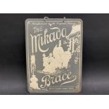 An early embossed showcard advertising 'The Mikado Brace', patented, 6 1/2 x 8 1/2".