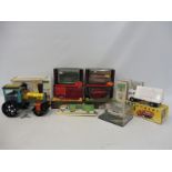 A quantity of boxed die-cast models including EFE buses, Britains, Matchbox etc.