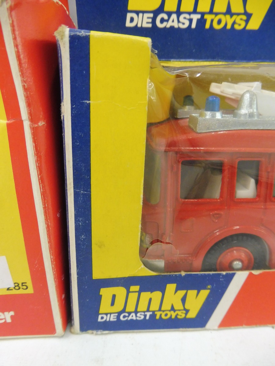 Two circa 1970s Dinky fire engines, the ERF fire tender and the Merryweather Marquis, boxes - Image 3 of 3