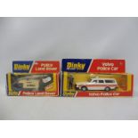 Two circa 1970s Dinky Toys, Police Landrover and the Volvo Police car with accessories, boxes