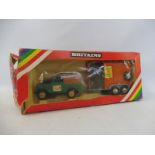 A boxed Britains rainbow pack no. 9593, Land Rover and double horsebox with horse, box poor, model