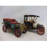 A Japanese tinplate Marx Toys clockwork tinplate car and one other.