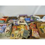 An extensive collection in seven boxes of ephemera and books including booklets regarding the