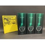 Three empty Dom Perignon Vintage 2006 bottles in presentation boxes plus an ATS (Associated Tyre