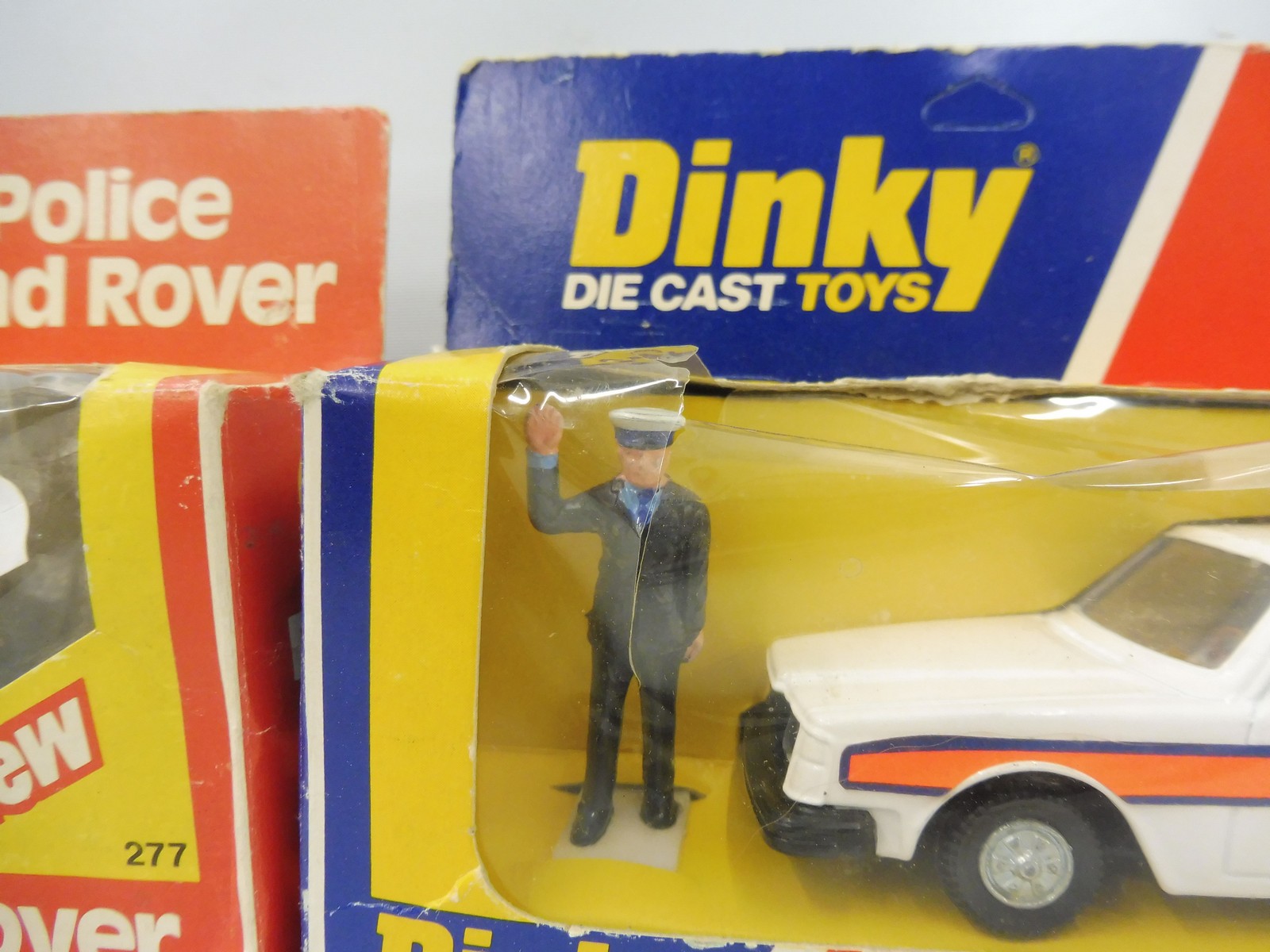 Two circa 1970s Dinky Toys, Police Landrover and the Volvo Police car with accessories, boxes - Image 2 of 4