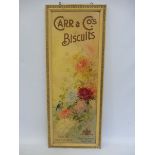 A Carr & Co's Biscuits framed pictorial showcard, 12 x 31".