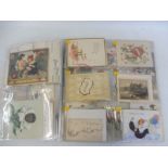 A collection of approx. 62 late Victorian/Edwardian greetings cards, postcards etc. including some