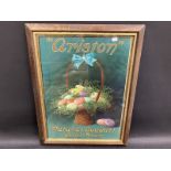 A framed and glazed John Knight Limited 'Ariston' natural bouquet toilet soap, 15 x 19 1/4".
