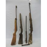 Three original rifle range guns for restoration, circa 1950s, believed to be German manufacture.